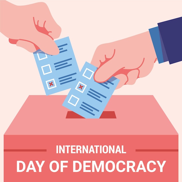 Vector gratuito concepto del día internacional de la democracia