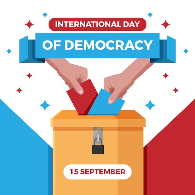 Vector gratuito concepto del día internacional de la democracia