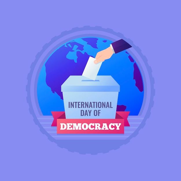 Vector gratuito concepto del día internacional de la democracia