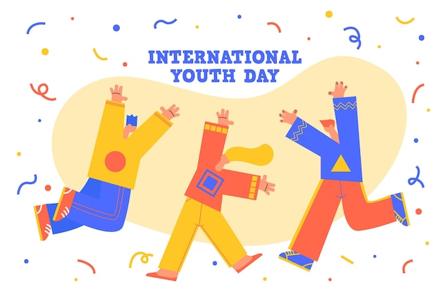 Concepto de día de la juventud de diseño plano