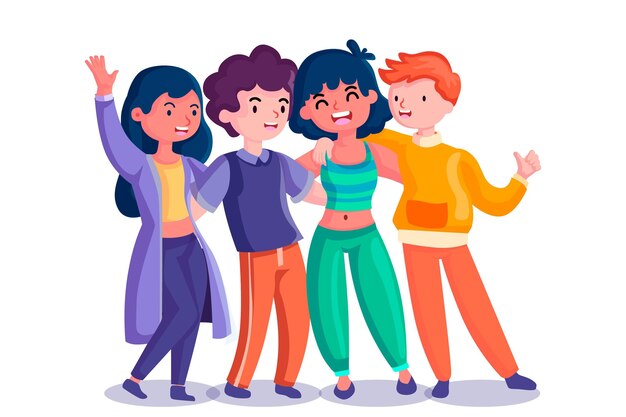 Concepto de día de la juventud de diseño plano
