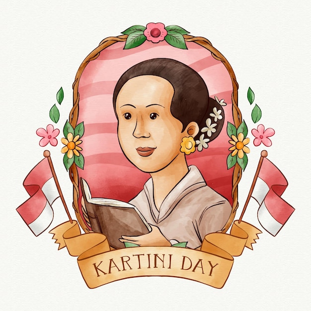 Vector gratuito concepto del día de kartini