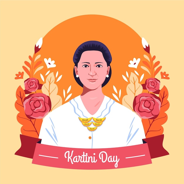 Vector gratuito concepto del día de kartini