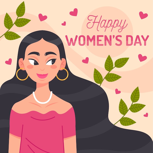 Vector gratuito concepto de día para mujer de diseño plano