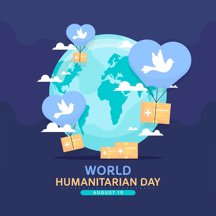 Vector gratuito concepto del día mundial humanitario