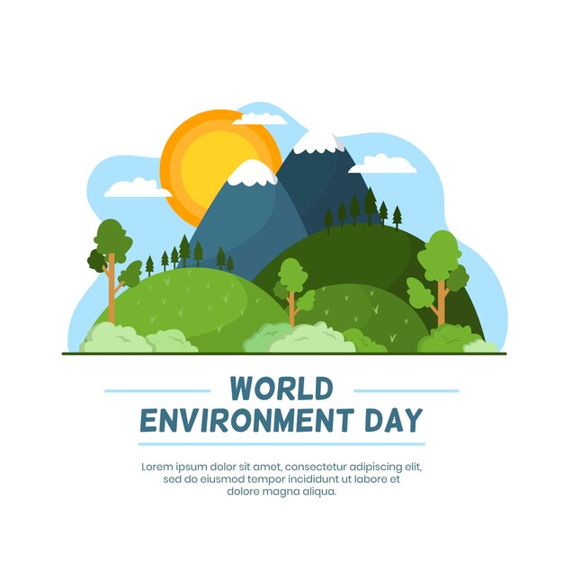 Concepto del día mundial del medio ambiente