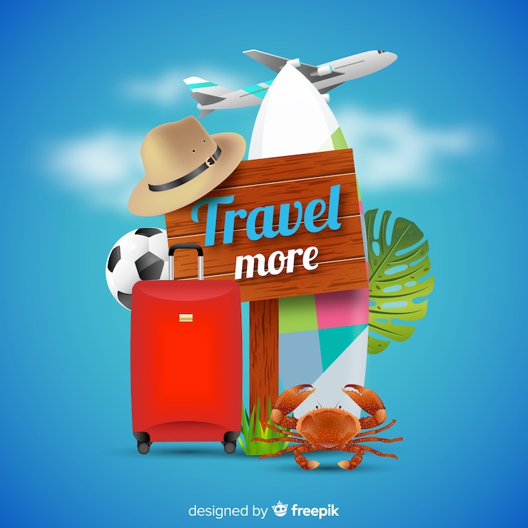 Vector gratuito concepto del día mundial del turismo con diseño realista