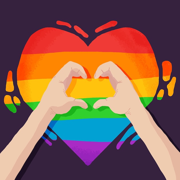 Concepto del día del orgullo colorido