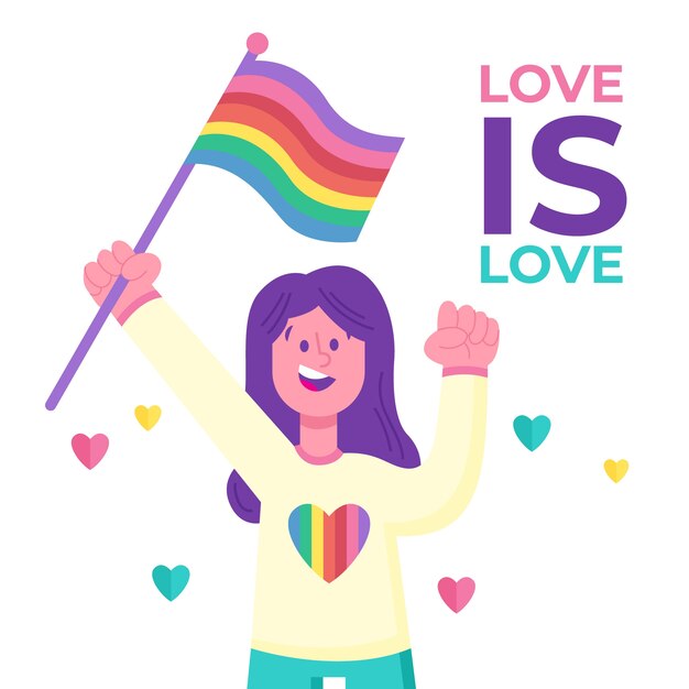 Concepto del día del orgullo ilustrado