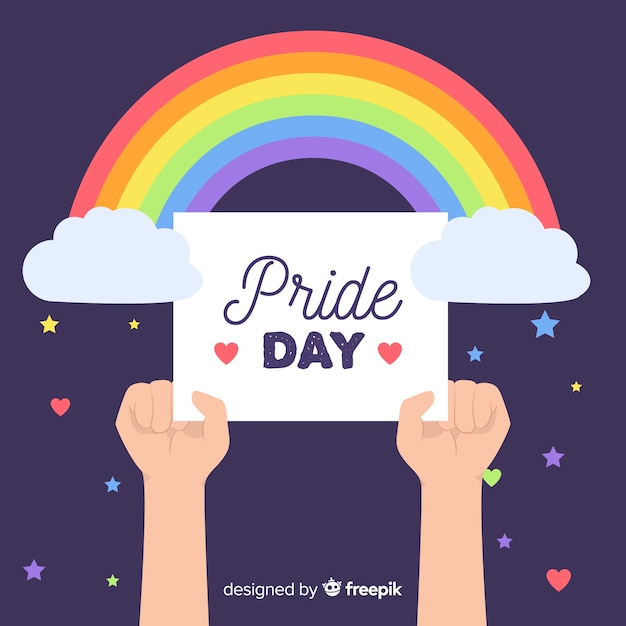 Vector gratuito concepto del día del orgullo lgbt