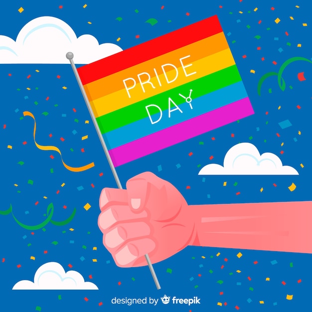 Vector gratuito concepto del día del orgullo lgbt