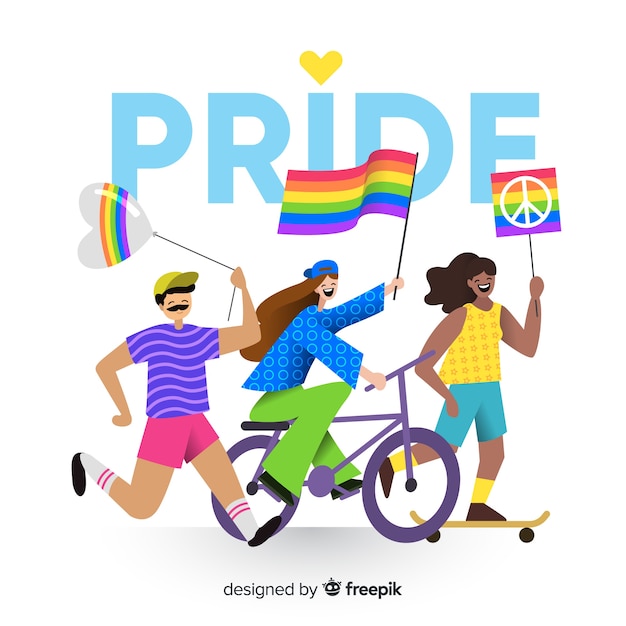 Vector gratuito concepto del día del orgullo lgbt