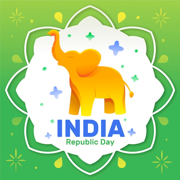 Vector gratuito concepto de día de la república india dibujado a mano