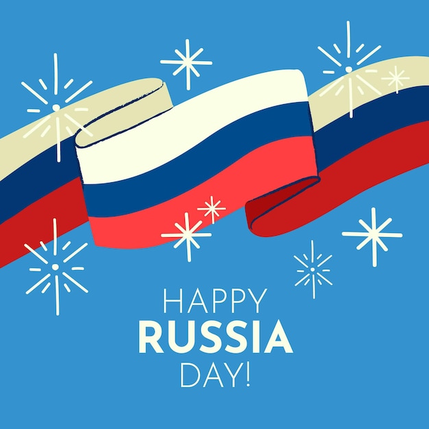 Vector gratuito concepto de día de rusia dibujado a mano