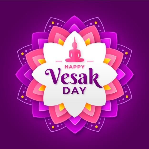 Vector gratuito concepto de día de vesak