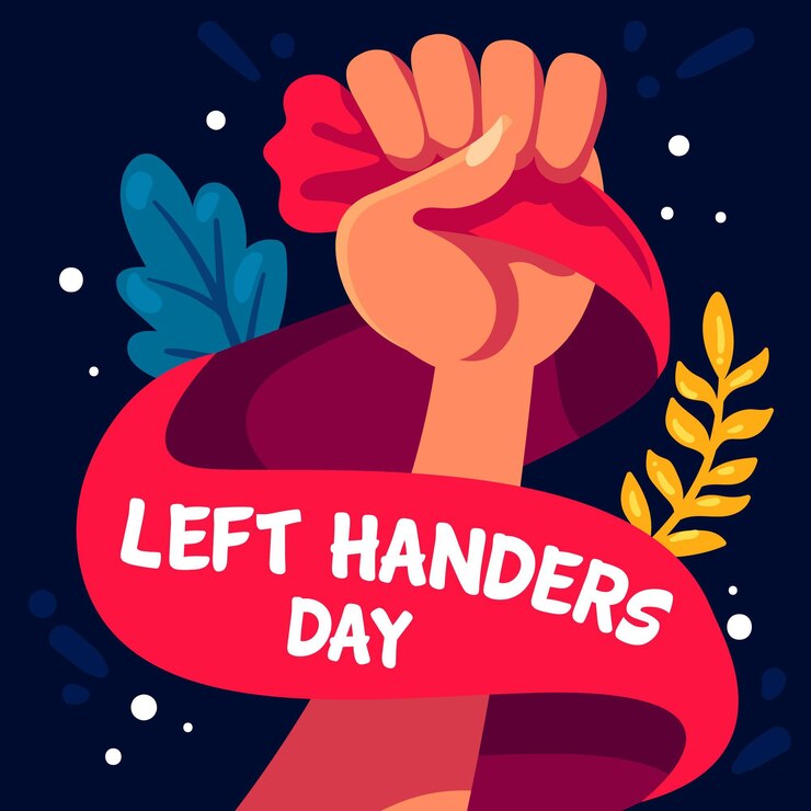 Vector gratuito concepto de día de zurdos de diseño plano