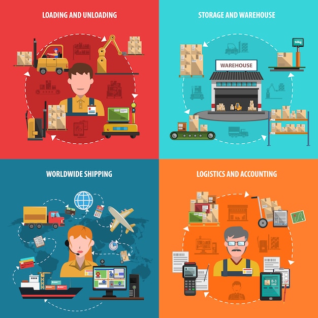 Concepto de diseño de almacén