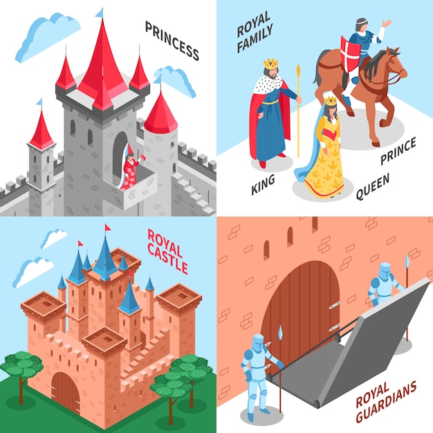 Vector gratuito concepto de diseño del castillo real