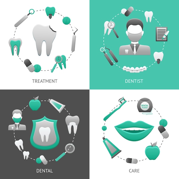 Vector gratuito concepto de diseño dental