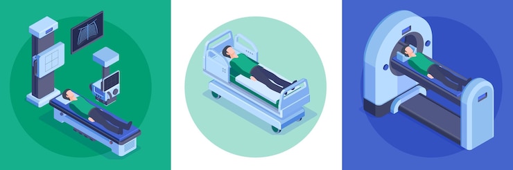 Vector gratuito concepto de diseño de hospital isométrico