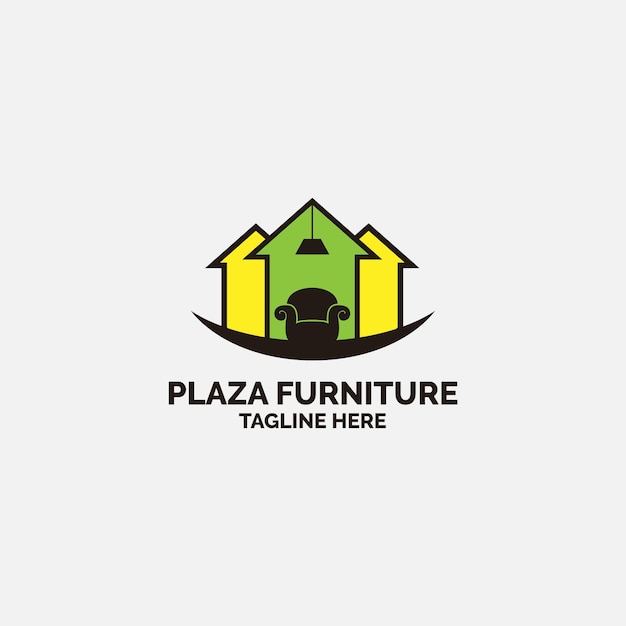 Concepto de diseño de logotipo de muebles