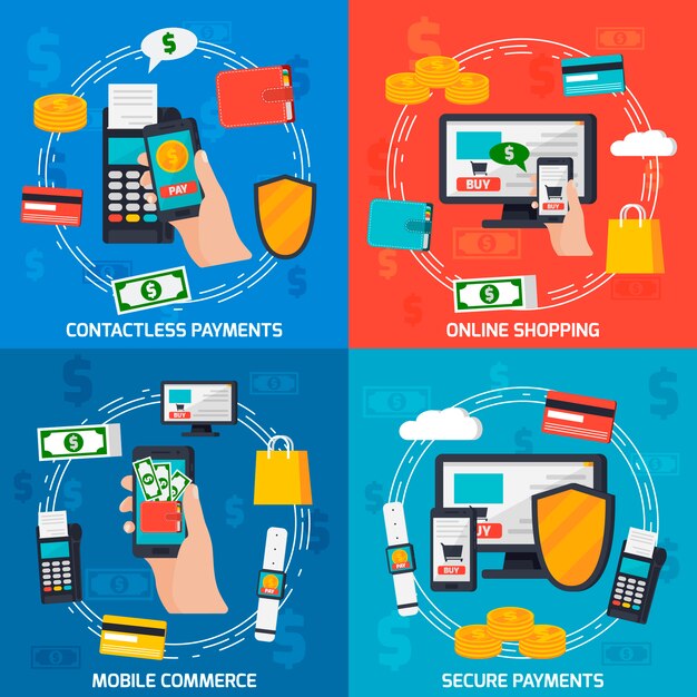 Concepto de diseño de pagos Moblie