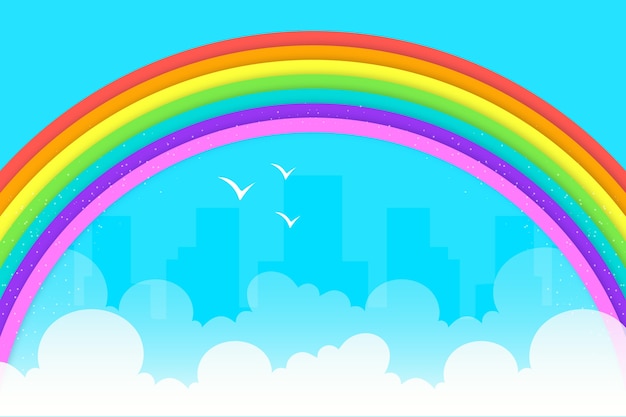 Concepto de diseño plano del arco iris