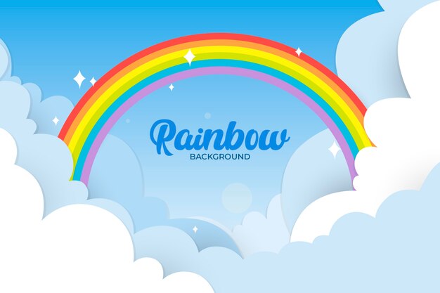 Concepto de diseño plano del arco iris