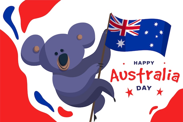 Concepto de diseño plano día de australia