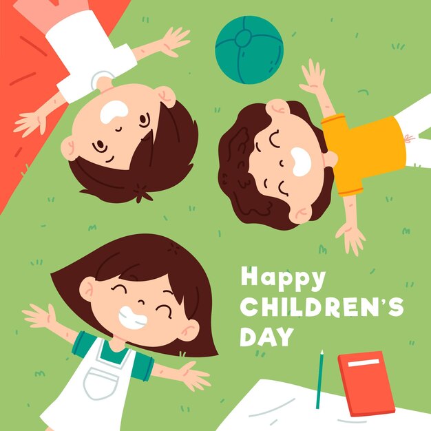 Concepto de diseño plano del día mundial del niño.