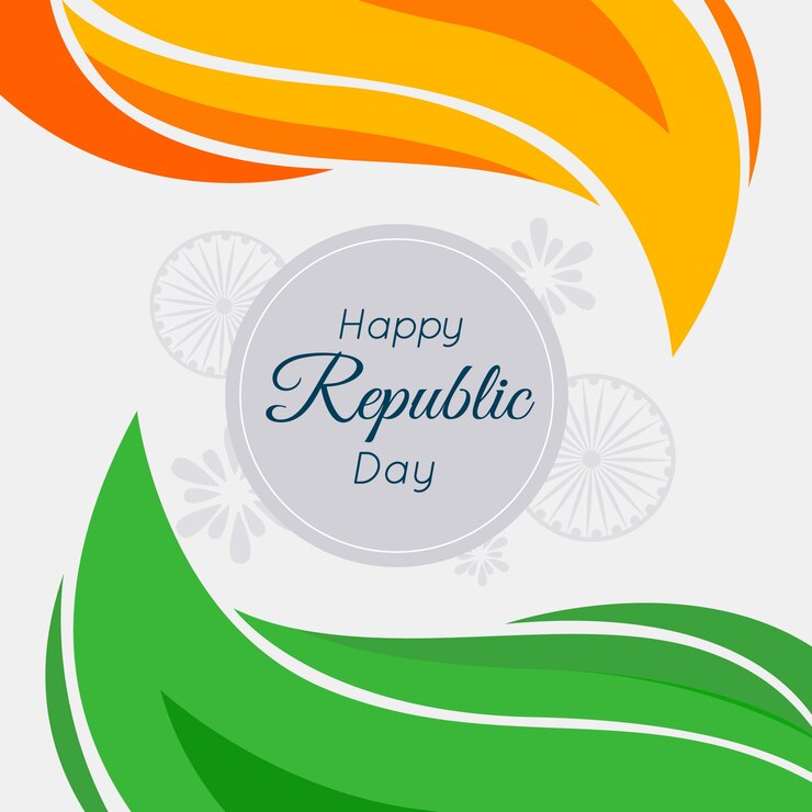 Vector gratuito concepto de diseño plano del día de la república india