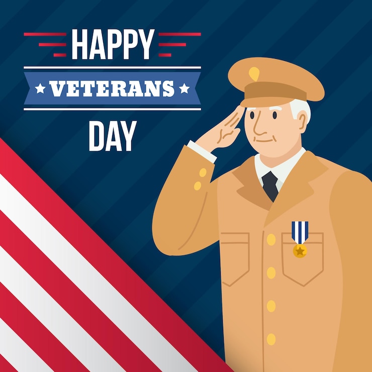 Vector gratuito concepto de diseño plano del día de los veteranos