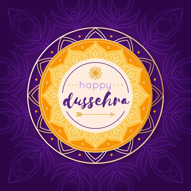 Concepto de diseño plano dussehra