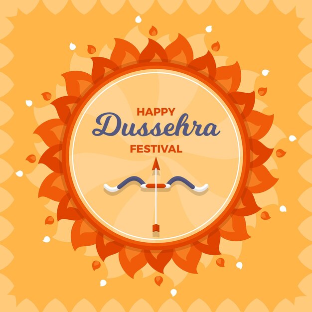 Concepto de diseño plano dussehra