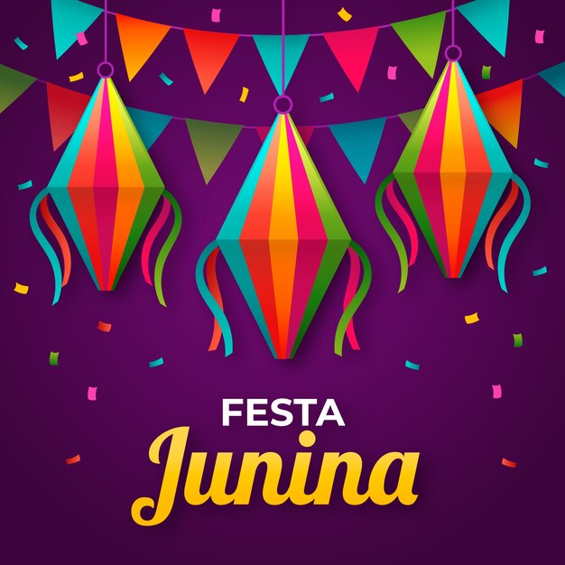 Vector gratuito concepto de diseño plano festa junina