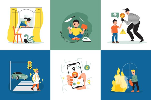 Concepto de diseño de seguridad para niños