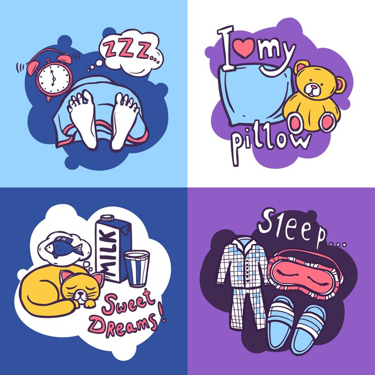 Vector gratuito concepto de diseño de tiempo de sueño