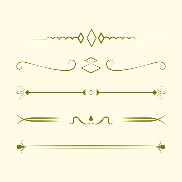 Concepto de diseño de vectores de colección de adornos