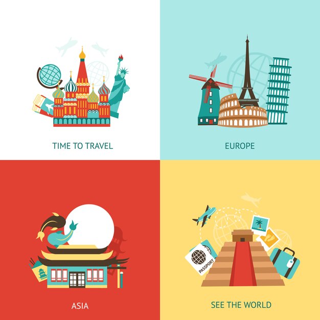 Concepto de diseño de viajes