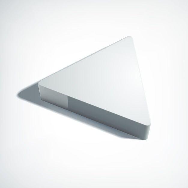 Concepto de diseño web abstracto con triángulo 3d en estilo perspectiva en ilustración gris