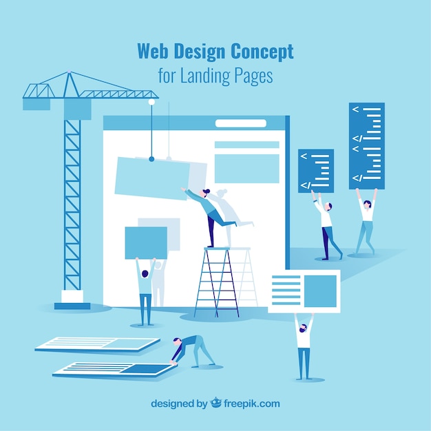 Concepto de diseño web para página de destino