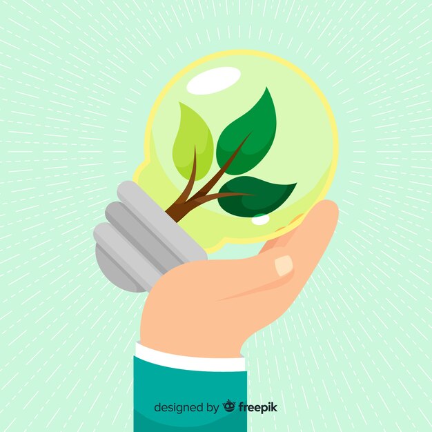Concepto de ecología de fondo estilo plano