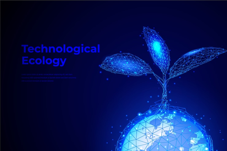 Vector gratuito concepto de ecología tecnológica
