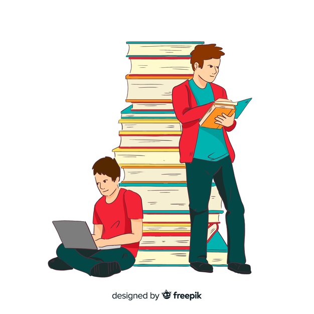Concepto de educación colorido dibujado a mano