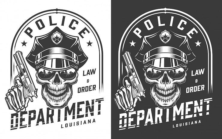 Vector gratuito concepto de emblema de policía vintage