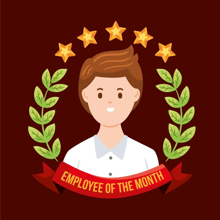 Vector gratuito concepto con empleado del mes