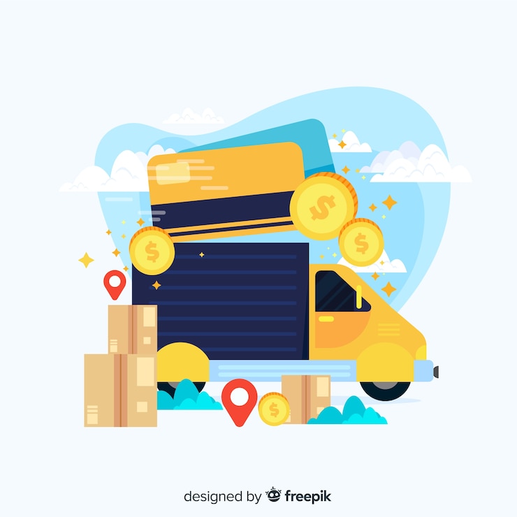 Vector gratuito concepto de entrega para la página de destino