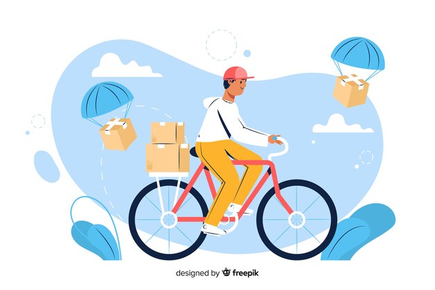 Concepto de entrega para la página de destino