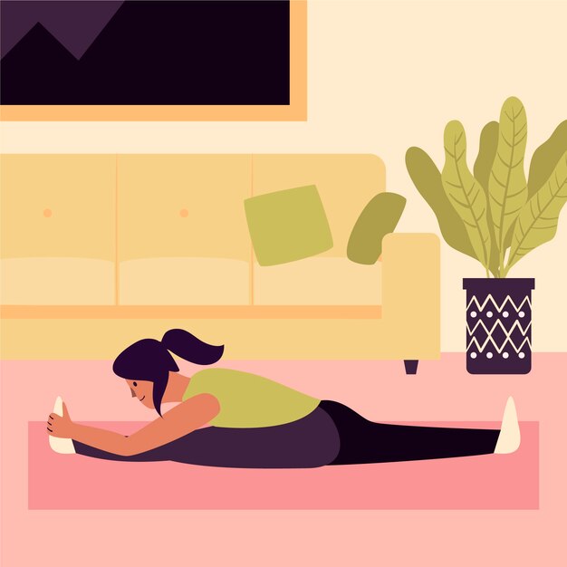 Concepto de entrenamiento en casa