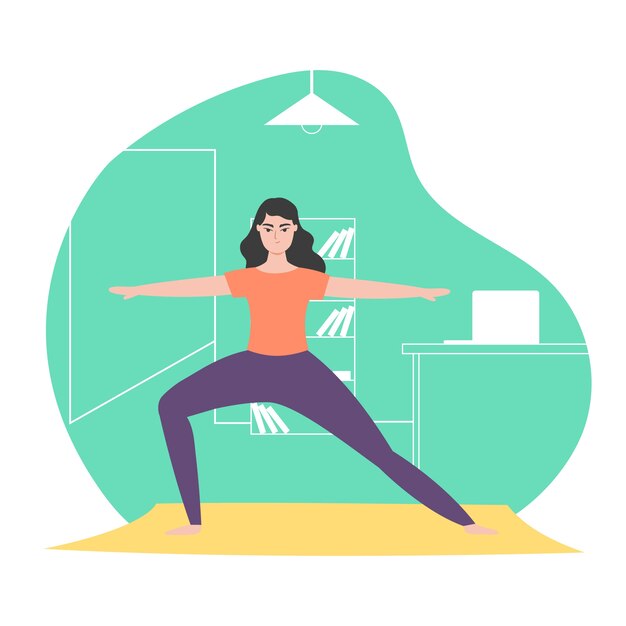 Concepto de entrenamiento en casa